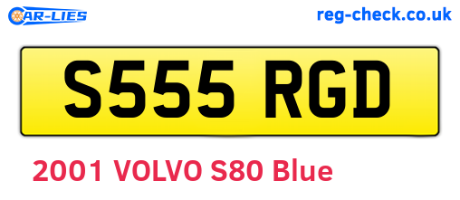 S555RGD are the vehicle registration plates.