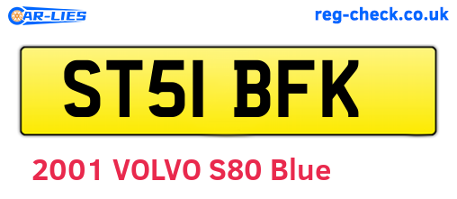 ST51BFK are the vehicle registration plates.