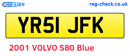 YR51JFK are the vehicle registration plates.
