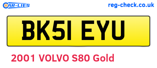 BK51EYU are the vehicle registration plates.