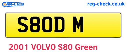 S8ODM are the vehicle registration plates.