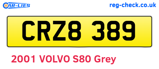 CRZ8389 are the vehicle registration plates.