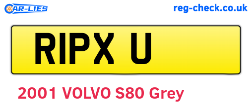 R1PXU are the vehicle registration plates.