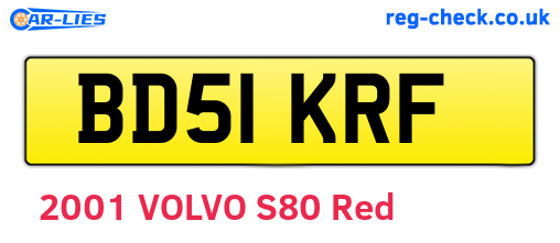 BD51KRF are the vehicle registration plates.