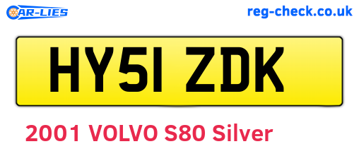 HY51ZDK are the vehicle registration plates.