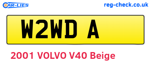 W2WDA are the vehicle registration plates.
