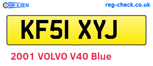 KF51XYJ are the vehicle registration plates.