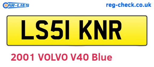 LS51KNR are the vehicle registration plates.