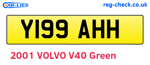 Y199AHH are the vehicle registration plates.