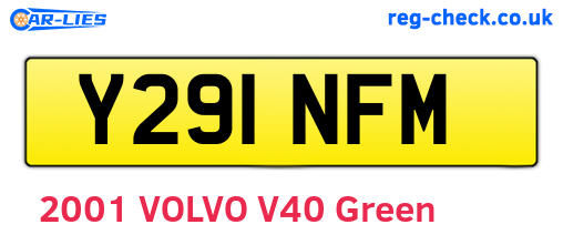 Y291NFM are the vehicle registration plates.
