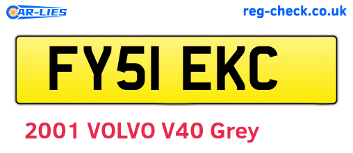 FY51EKC are the vehicle registration plates.