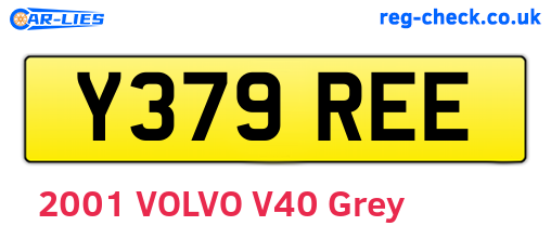 Y379REE are the vehicle registration plates.