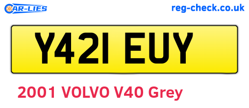 Y421EUY are the vehicle registration plates.