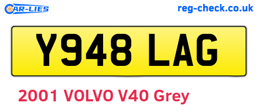 Y948LAG are the vehicle registration plates.