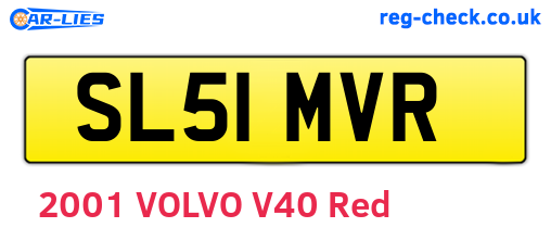 SL51MVR are the vehicle registration plates.