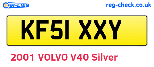 KF51XXY are the vehicle registration plates.