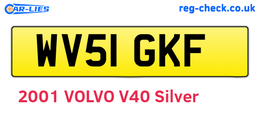 WV51GKF are the vehicle registration plates.