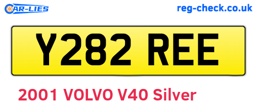Y282REE are the vehicle registration plates.