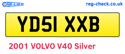 YD51XXB are the vehicle registration plates.