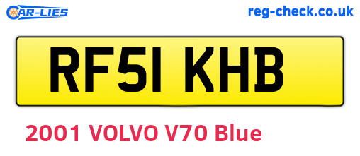 RF51KHB are the vehicle registration plates.