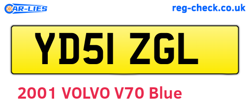 YD51ZGL are the vehicle registration plates.