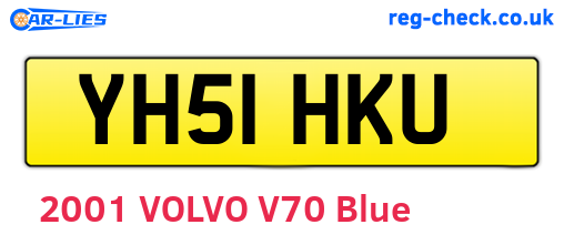 YH51HKU are the vehicle registration plates.