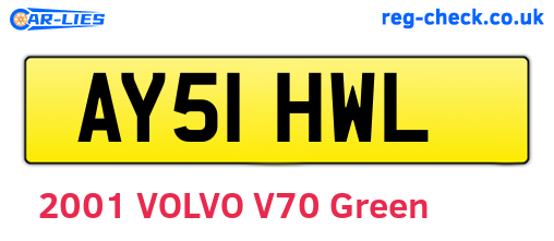 AY51HWL are the vehicle registration plates.
