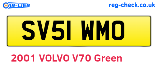 SV51WMO are the vehicle registration plates.