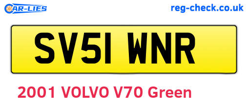 SV51WNR are the vehicle registration plates.