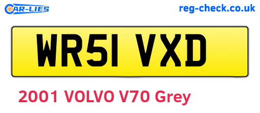 WR51VXD are the vehicle registration plates.