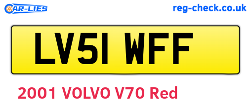 LV51WFF are the vehicle registration plates.