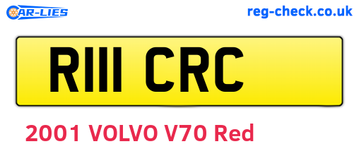 R111CRC are the vehicle registration plates.