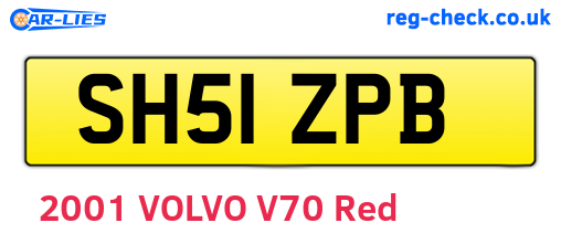 SH51ZPB are the vehicle registration plates.