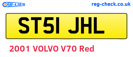 ST51JHL are the vehicle registration plates.