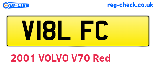 V18LFC are the vehicle registration plates.