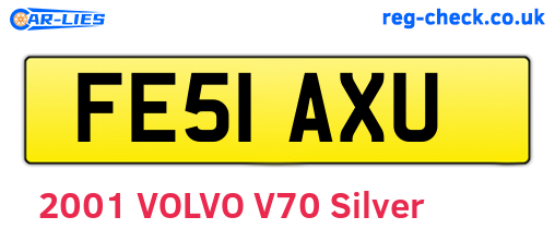 FE51AXU are the vehicle registration plates.