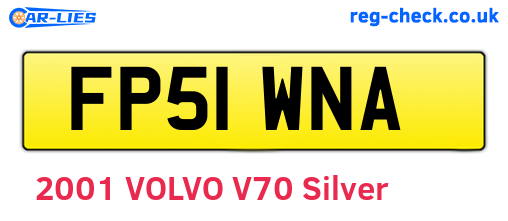 FP51WNA are the vehicle registration plates.