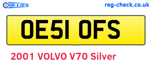 OE51OFS are the vehicle registration plates.
