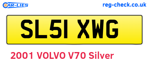 SL51XWG are the vehicle registration plates.