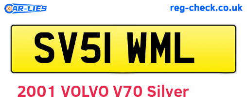 SV51WML are the vehicle registration plates.