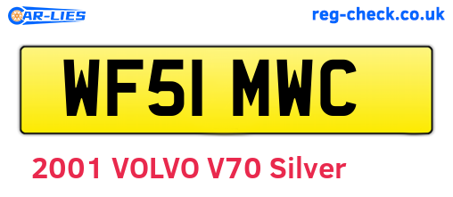 WF51MWC are the vehicle registration plates.