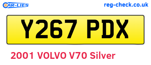 Y267PDX are the vehicle registration plates.