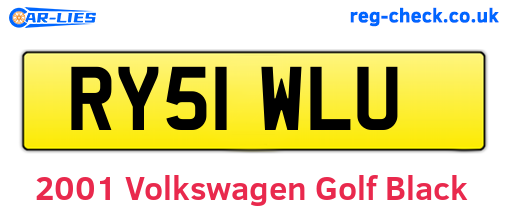 Black 2001 Volkswagen Golf (RY51WLU)