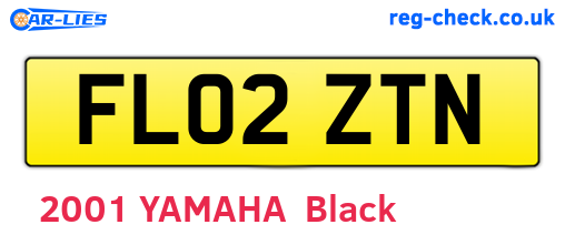 FL02ZTN are the vehicle registration plates.