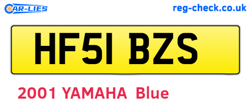 HF51BZS are the vehicle registration plates.