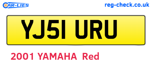 YJ51URU are the vehicle registration plates.
