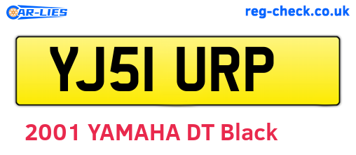 YJ51URP are the vehicle registration plates.