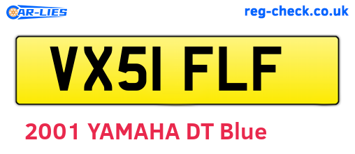 VX51FLF are the vehicle registration plates.