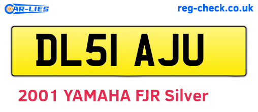 DL51AJU are the vehicle registration plates.