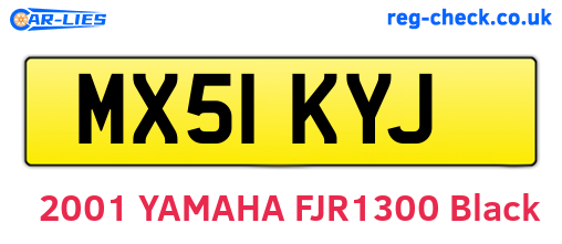 MX51KYJ are the vehicle registration plates.